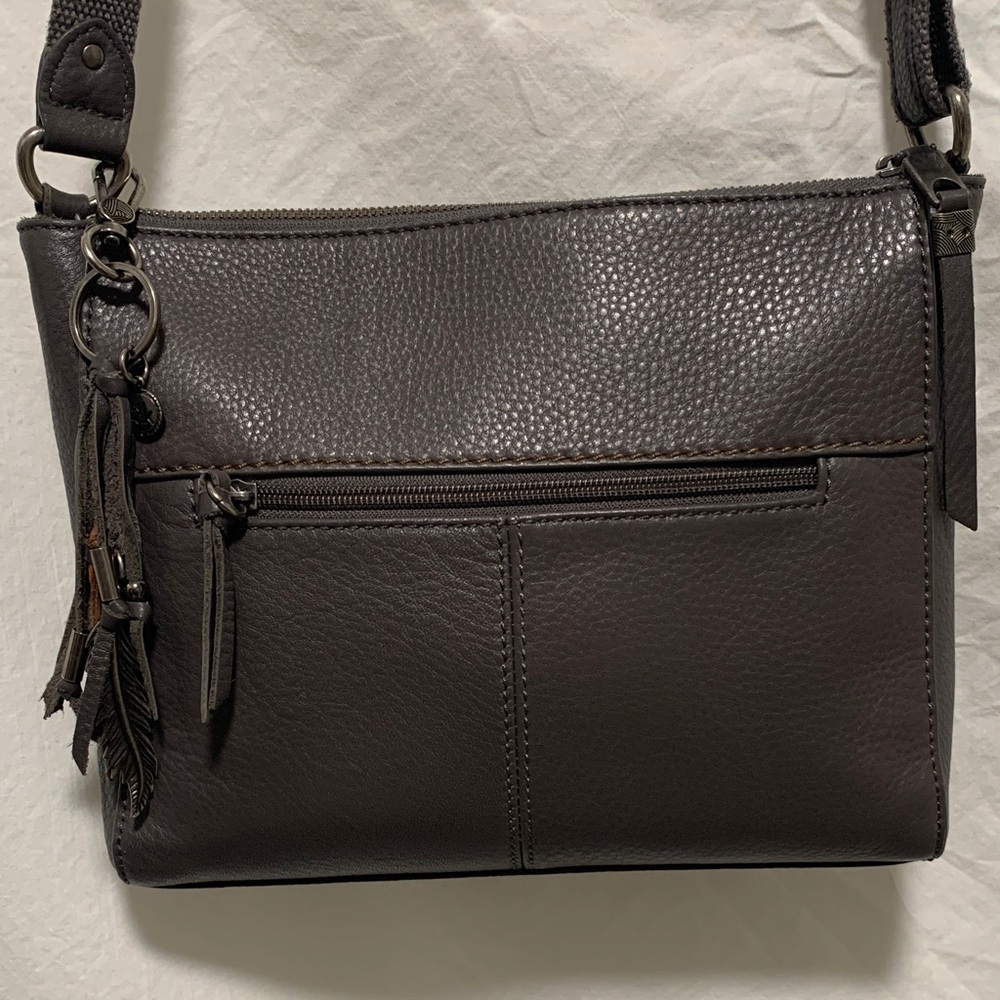EUC The Sak Gray Leather Crossbody Bag